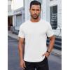 imageCOOFANDY Mens Cotton TShirt Short Sleeve Crew Neck Tee Shirts Casual Solid Basic TopsWhite