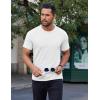 imageCOOFANDY Mens Cotton TShirt Short Sleeve Crew Neck Tee Shirts Casual Solid Basic TopsWhite