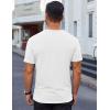 imageCOOFANDY Mens Cotton TShirt Short Sleeve Crew Neck Tee Shirts Casual Solid Basic TopsWhite