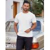 imageCOOFANDY Mens Cotton TShirt Short Sleeve Crew Neck Tee Shirts Casual Solid Basic TopsWhite