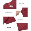 imageCOOFANDY Mens Cotton TShirt Short Sleeve Crew Neck Tee Shirts Casual Solid Basic TopsWine Red