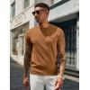 imageCOOFANDY Mens Crewneck Sweater Short Sleeve Casual Basic Tops Classic Fashion Knit Pullover TeesCaramel