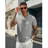 imageCOOFANDY Mens Crewneck Sweater Short Sleeve Casual Basic Tops Classic Fashion Knit Pullover TeesLight Grey