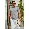 imageCOOFANDY Mens Crewneck Sweater Short Sleeve Casual Basic Tops Classic Fashion Knit Pullover TeesLight Grey