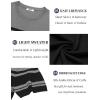 imageCOOFANDY Mens Crewneck Sweater Short Sleeve Casual Basic Tops Classic Fashion Knit Pullover TeesStripe  Black  Grey