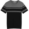 imageCOOFANDY Mens Crewneck Sweater Short Sleeve Casual Basic Tops Classic Fashion Knit Pullover TeesStripe  Black  Grey