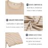 imageCOOFANDY Mens Crewneck Sweater Short Sleeve Casual Basic Tops Classic Fashion Knit Pullover TeesStripe  Khaki
