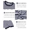 imageCOOFANDY Mens Crewneck Sweater Short Sleeve Casual Basic Tops Classic Fashion Knit Pullover TeesStripe  Navy