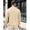 imageCOOFANDY Mens Crewneck Sweatshirts Long Sleeve Basic Pullover Shirts Twill Textured Soild Casual TopsApricot