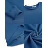 imageCOOFANDY Mens Crewneck Sweatshirts Long Sleeve Basic Pullover Shirts Twill Textured Soild Casual TopsBlue