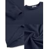 imageCOOFANDY Mens Crewneck Sweatshirts Long Sleeve Basic Pullover Shirts Twill Textured Soild Casual TopsDark Navy