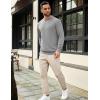 imageCOOFANDY Mens Crewneck Sweatshirts Long Sleeve Basic Pullover Shirts Twill Textured Soild Casual TopsLight Grey