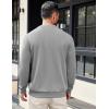 imageCOOFANDY Mens Crewneck Sweatshirts Long Sleeve Basic Pullover Shirts Twill Textured Soild Casual TopsLight Grey