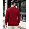 imageCOOFANDY Mens Crewneck Sweatshirts Long Sleeve Basic Pullover Shirts Twill Textured Soild Casual TopsRed