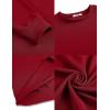 imageCOOFANDY Mens Crewneck Sweatshirts Long Sleeve Basic Pullover Shirts Twill Textured Soild Casual TopsRed