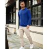 imageCOOFANDY Mens Crewneck Sweatshirts Long Sleeve Basic Pullover Shirts Twill Textured Soild Casual TopsRoyal Blue