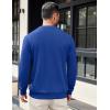 imageCOOFANDY Mens Crewneck Sweatshirts Long Sleeve Basic Pullover Shirts Twill Textured Soild Casual TopsRoyal Blue