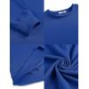 imageCOOFANDY Mens Crewneck Sweatshirts Long Sleeve Basic Pullover Shirts Twill Textured Soild Casual TopsRoyal Blue