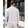 imageCOOFANDY Mens Crewneck Sweatshirts Long Sleeve Basic Pullover Shirts Twill Textured Soild Casual TopsWhite