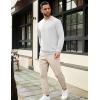 imageCOOFANDY Mens Crewneck Sweatshirts Long Sleeve Basic Pullover Shirts Twill Textured Soild Casual TopsWhite