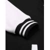 imageCOOFANDY Mens Fashion Varsity Jacket Causal Slim Fit Cotton Letterman Baseball Bomber JacketsBlack