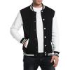 imageCOOFANDY Mens Fashion Varsity Jacket Causal Slim Fit Cotton Letterman Baseball Bomber JacketsBlack