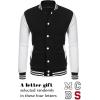 imageCOOFANDY Mens Fashion Varsity Jacket Causal Slim Fit Cotton Letterman Baseball Bomber JacketsBlack