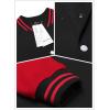 imageCOOFANDY Mens Fashion Varsity Jacket Causal Slim Fit Cotton Letterman Baseball Bomber JacketsBlackRed