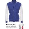 imageCOOFANDY Mens Fashion Varsity Jacket Causal Slim Fit Cotton Letterman Baseball Bomber JacketsBlue
