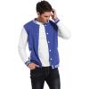 imageCOOFANDY Mens Fashion Varsity Jacket Causal Slim Fit Cotton Letterman Baseball Bomber JacketsBlue