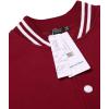 imageCOOFANDY Mens Fashion Varsity Jacket Causal Slim Fit Cotton Letterman Baseball Bomber JacketsBurgundy