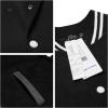 imageCOOFANDY Mens Fashion Varsity Jacket Causal Slim Fit Cotton Letterman Baseball Bomber JacketsDark Gray