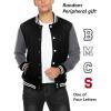 imageCOOFANDY Mens Fashion Varsity Jacket Causal Slim Fit Cotton Letterman Baseball Bomber JacketsDark Gray