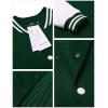 imageCOOFANDY Mens Fashion Varsity Jacket Causal Slim Fit Cotton Letterman Baseball Bomber JacketsGreen