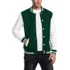 imageCOOFANDY Mens Fashion Varsity Jacket Causal Slim Fit Cotton Letterman Baseball Bomber JacketsGreen