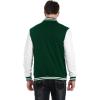 imageCOOFANDY Mens Fashion Varsity Jacket Causal Slim Fit Cotton Letterman Baseball Bomber JacketsGreen