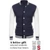 imageCOOFANDY Mens Fashion Varsity Jacket Causal Slim Fit Cotton Letterman Baseball Bomber JacketsNavy