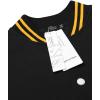 imageCOOFANDY Mens Fashion Varsity Jacket Causal Slim Fit Cotton Letterman Baseball Bomber JacketsNavyYellow