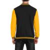 imageCOOFANDY Mens Fashion Varsity Jacket Causal Slim Fit Cotton Letterman Baseball Bomber JacketsNavyYellow