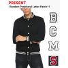imageCOOFANDY Mens Fashion Varsity Jacket Causal Slim Fit Cotton Letterman Baseball Bomber JacketsPitchblack