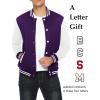 imageCOOFANDY Mens Fashion Varsity Jacket Causal Slim Fit Cotton Letterman Baseball Bomber JacketsPurple