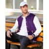 imageCOOFANDY Mens Fashion Varsity Jacket Causal Slim Fit Cotton Letterman Baseball Bomber JacketsPurple
