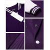 imageCOOFANDY Mens Fashion Varsity Jacket Causal Slim Fit Cotton Letterman Baseball Bomber JacketsPurple