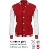 imageCOOFANDY Mens Fashion Varsity Jacket Causal Slim Fit Cotton Letterman Baseball Bomber JacketsRed