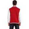 imageCOOFANDY Mens Fashion Varsity Jacket Causal Slim Fit Cotton Letterman Baseball Bomber JacketsRed