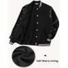 imageCOOFANDY Mens Fashion Varsity Jackets Leather Sleeve Slim Fit College Baseball Letterman Bomber CoatBlack