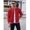 imageCOOFANDY Mens Fashion Varsity Jackets Leather Sleeve Slim Fit College Baseball Letterman Bomber CoatRed