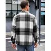 imageCOOFANDY Mens Flannel Shirts Casual Button Down Plaid Shirt Jacket Long Sleeve Fleece Shacket with PocketsBlack