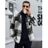 imageCOOFANDY Mens Flannel Shirts Casual Button Down Plaid Shirt Jacket Long Sleeve Fleece Shacket with PocketsBlack