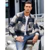 imageCOOFANDY Mens Flannel Shirts Casual Button Down Plaid Shirt Jacket Long Sleeve Fleece Shacket with PocketsBlue